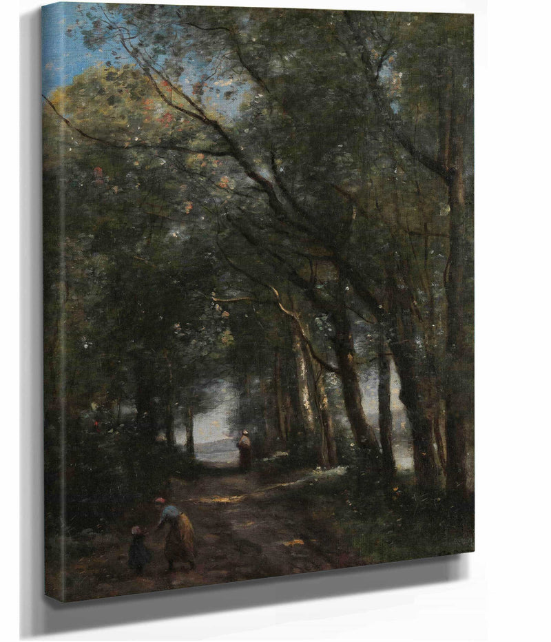 A Lane Through The Trees   by Jean Baptiste Camille Corot