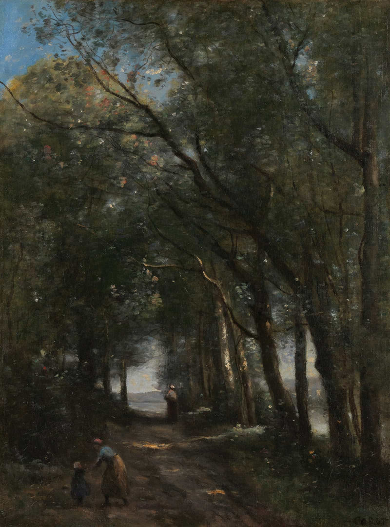 A Lane Through The Trees   by Jean Baptiste Camille Corot