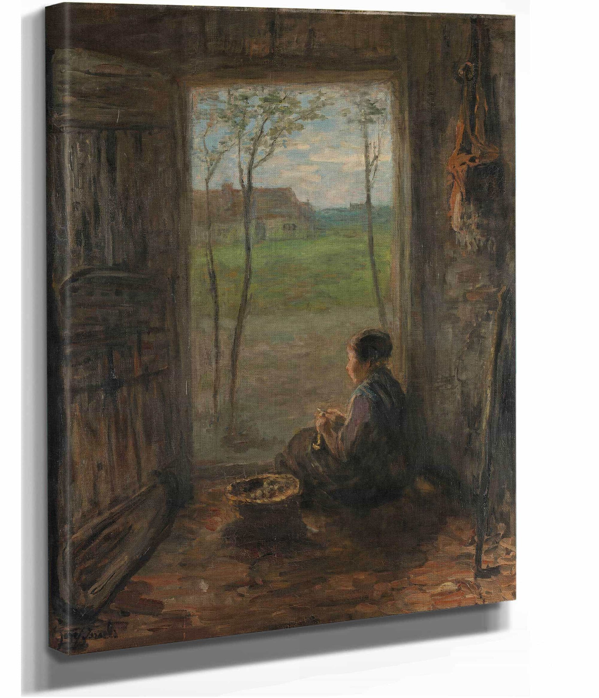 A Laren Scene by Jozef Israels