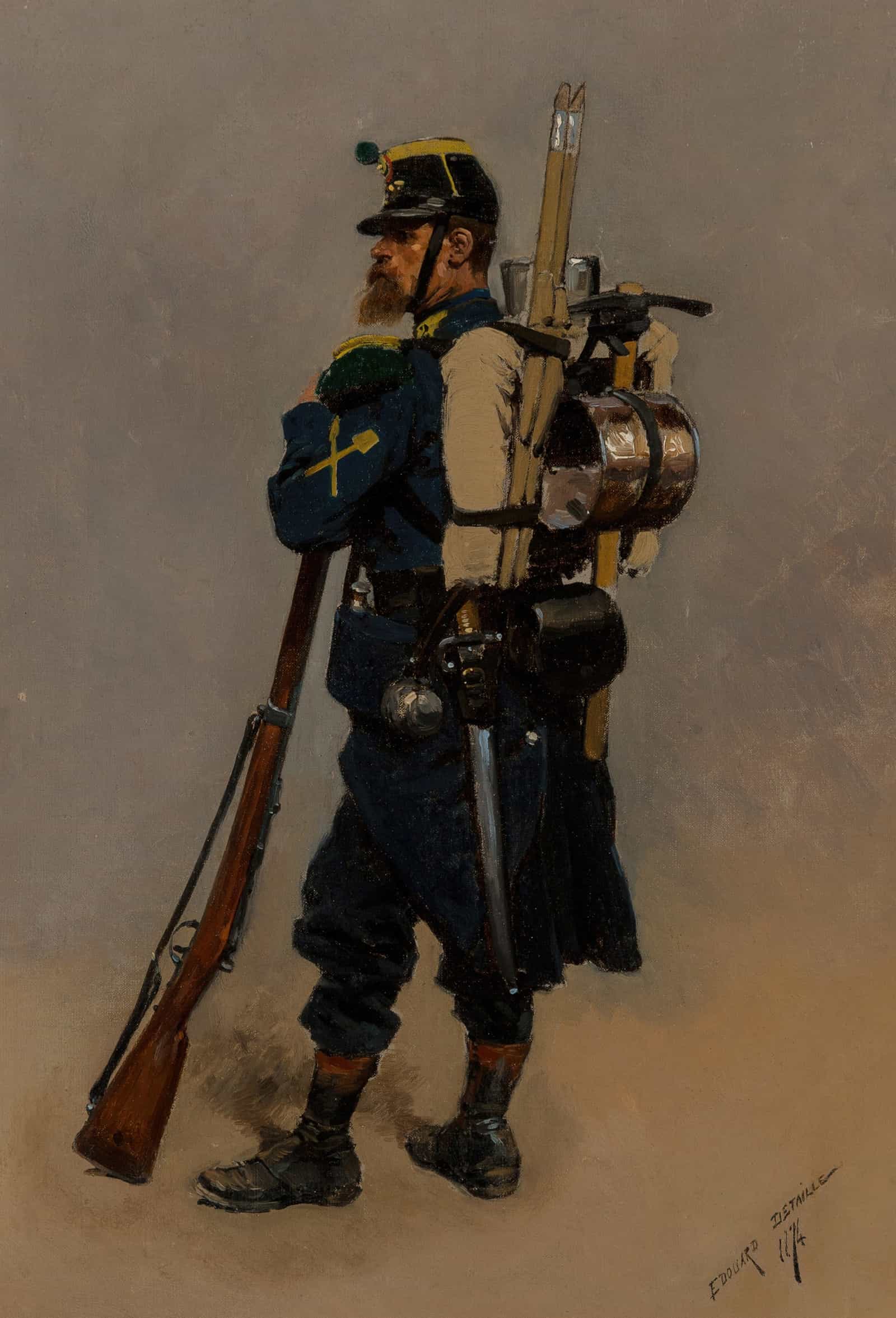 A Line Engineer From The Franco Prussian War by Jean Baptiste Edouard Detaille