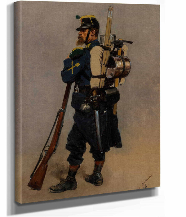 A Line Engineer From The Franco Prussian War by Jean Baptiste Edouard Detaille