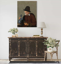A Man Holding A Tankard And A Glass by Adriaen Van Ostade