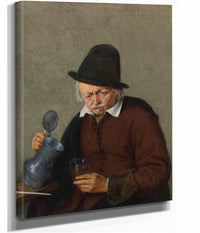 A Man Holding A Tankard And A Glass by Adriaen Van Ostade