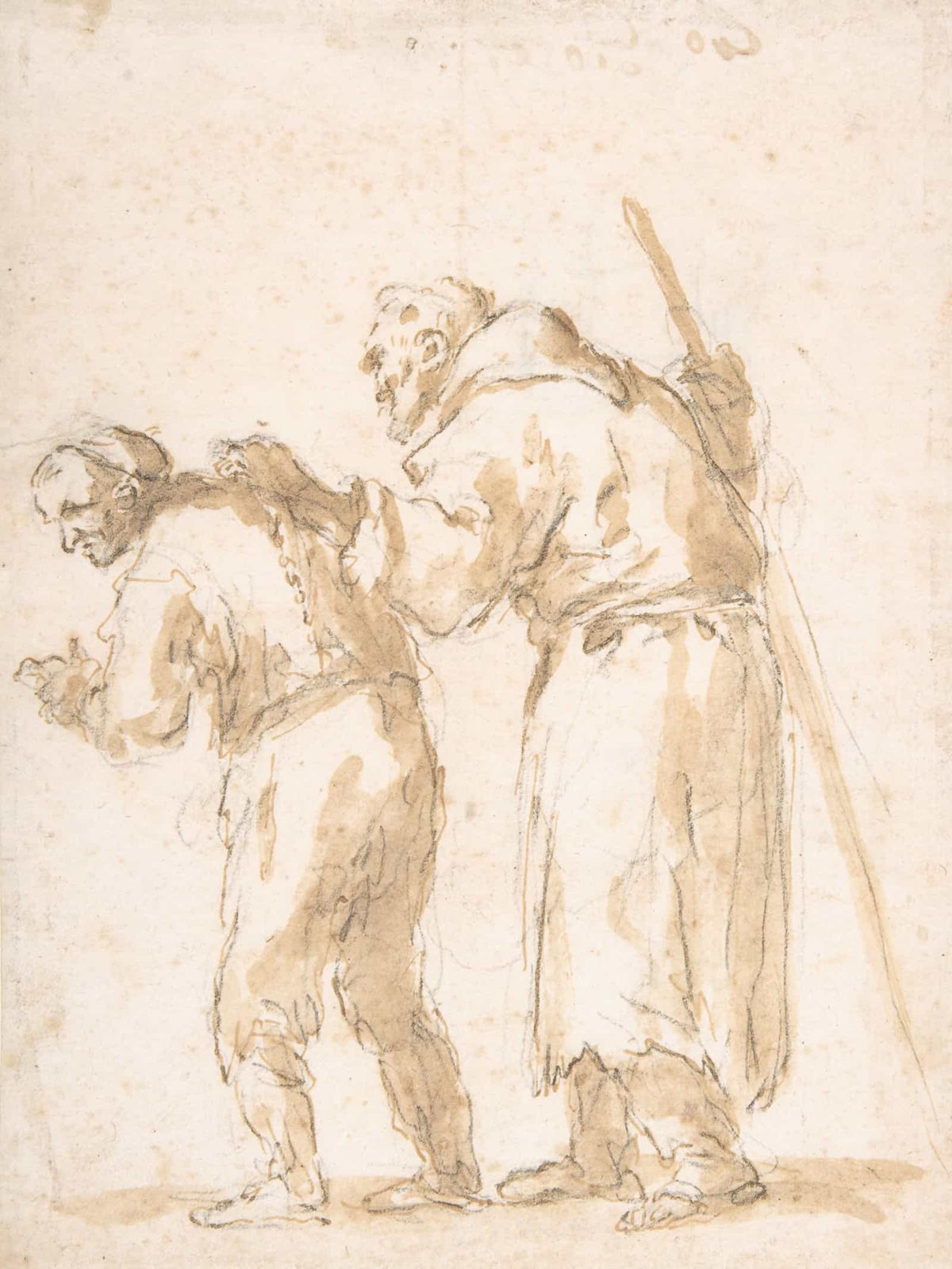 A Man Leading A Blind Friar Th Century by Jusepe De Ribera