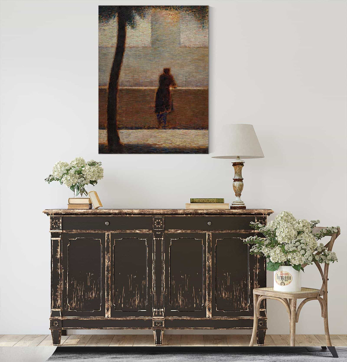 A Man Leaning On A Parapet by Georges Seurat