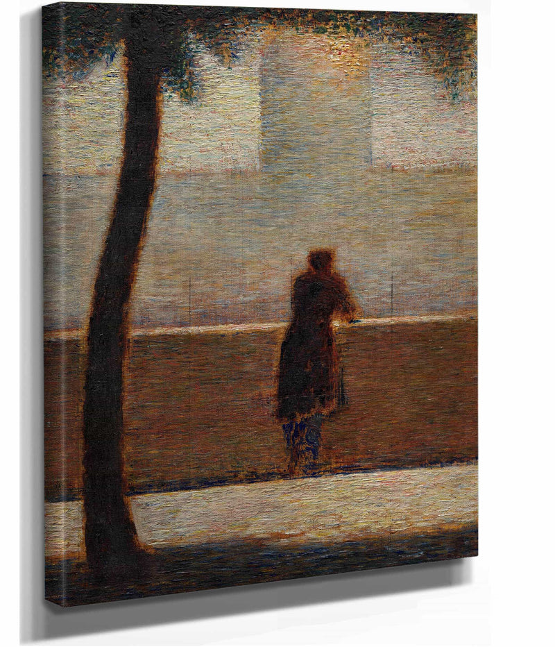 A Man Leaning On A Parapet by Georges Seurat