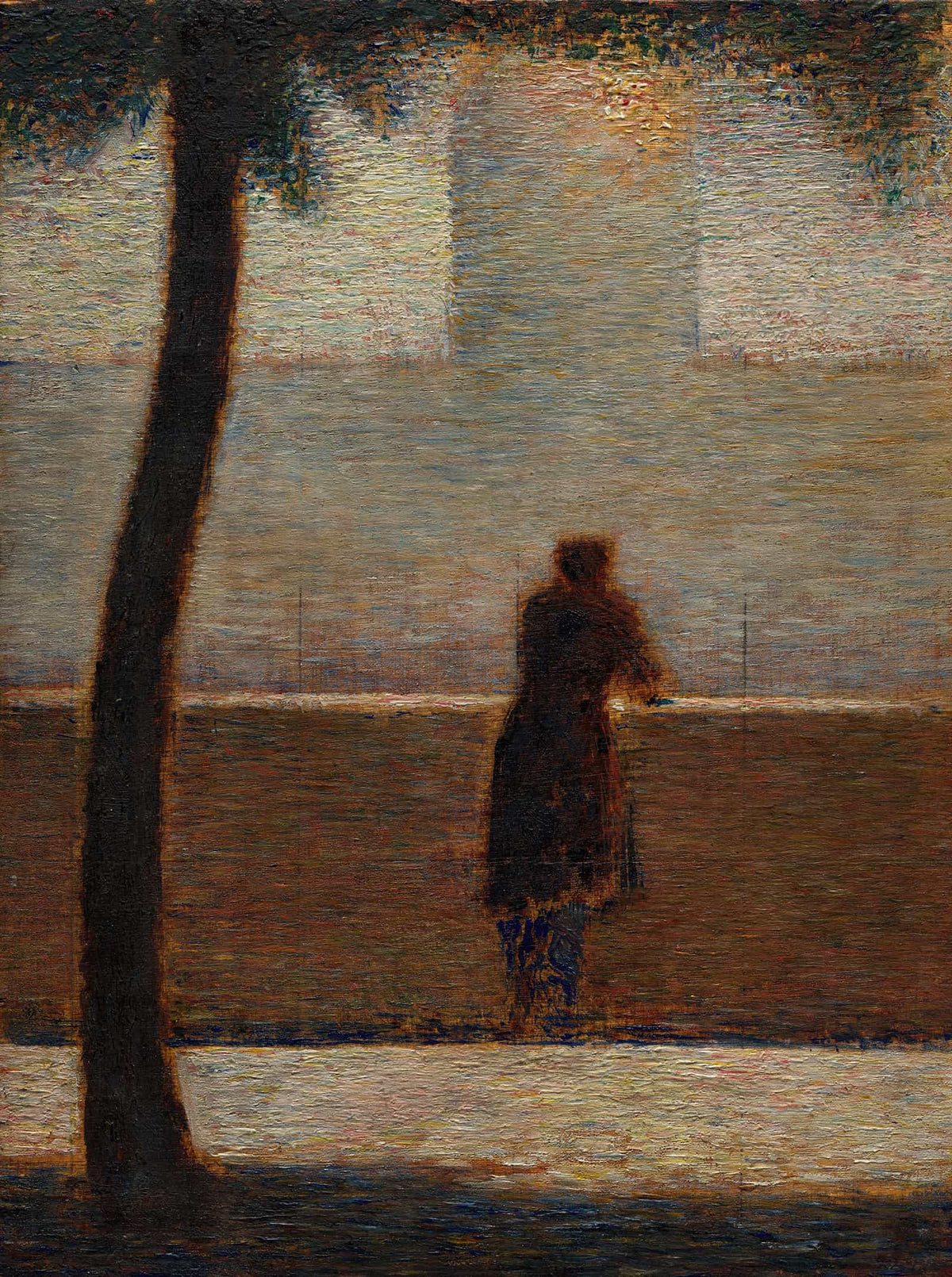 A Man Leaning On A Parapet by Georges Seurat