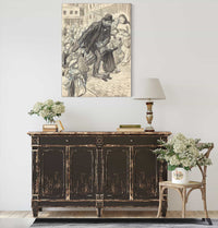 A Man On A City Street Surrounded By Children Un Pere by Theophile Alexandre Steinlen