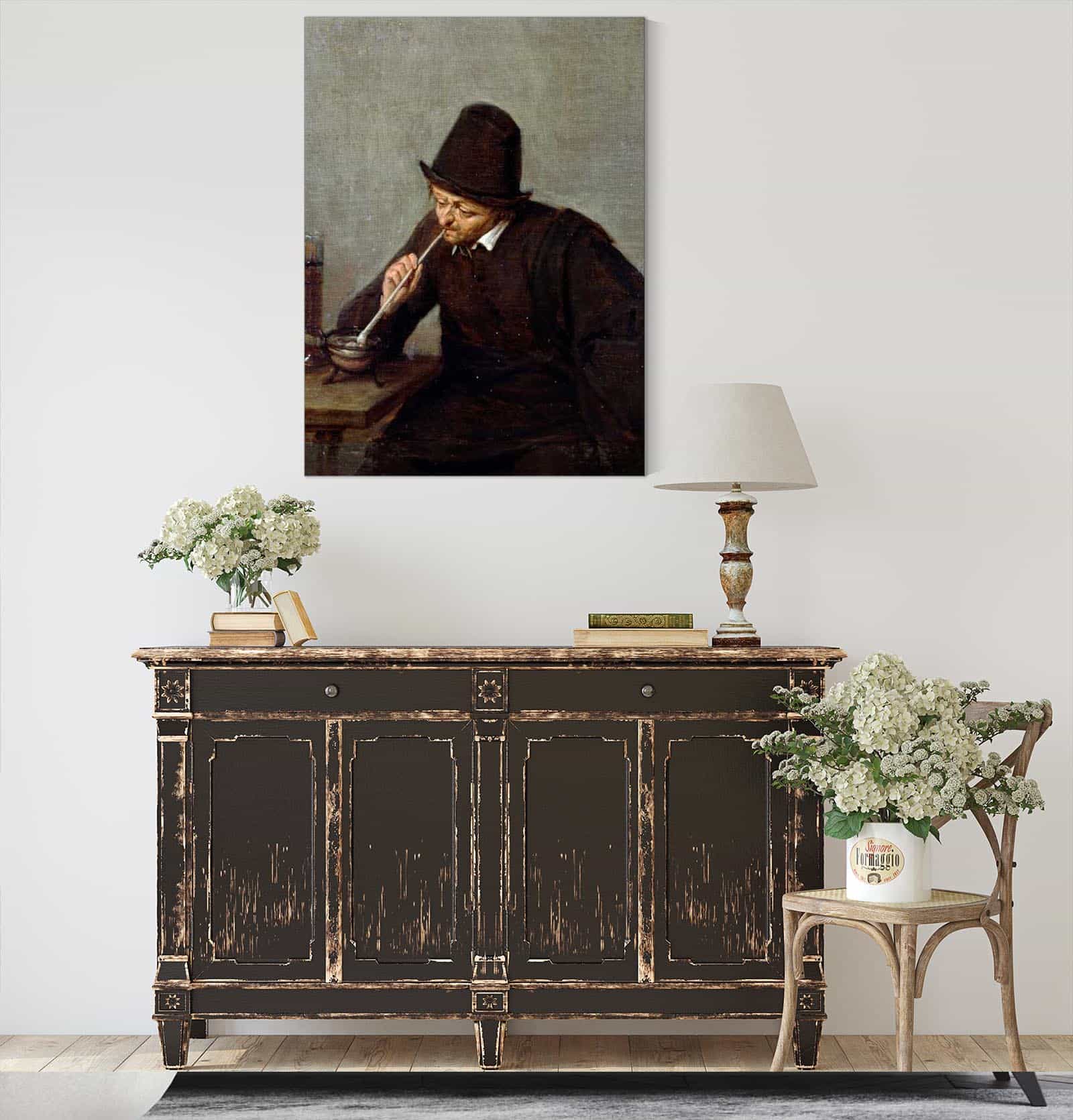 A Man Smoking by Adriaen Van Ostade