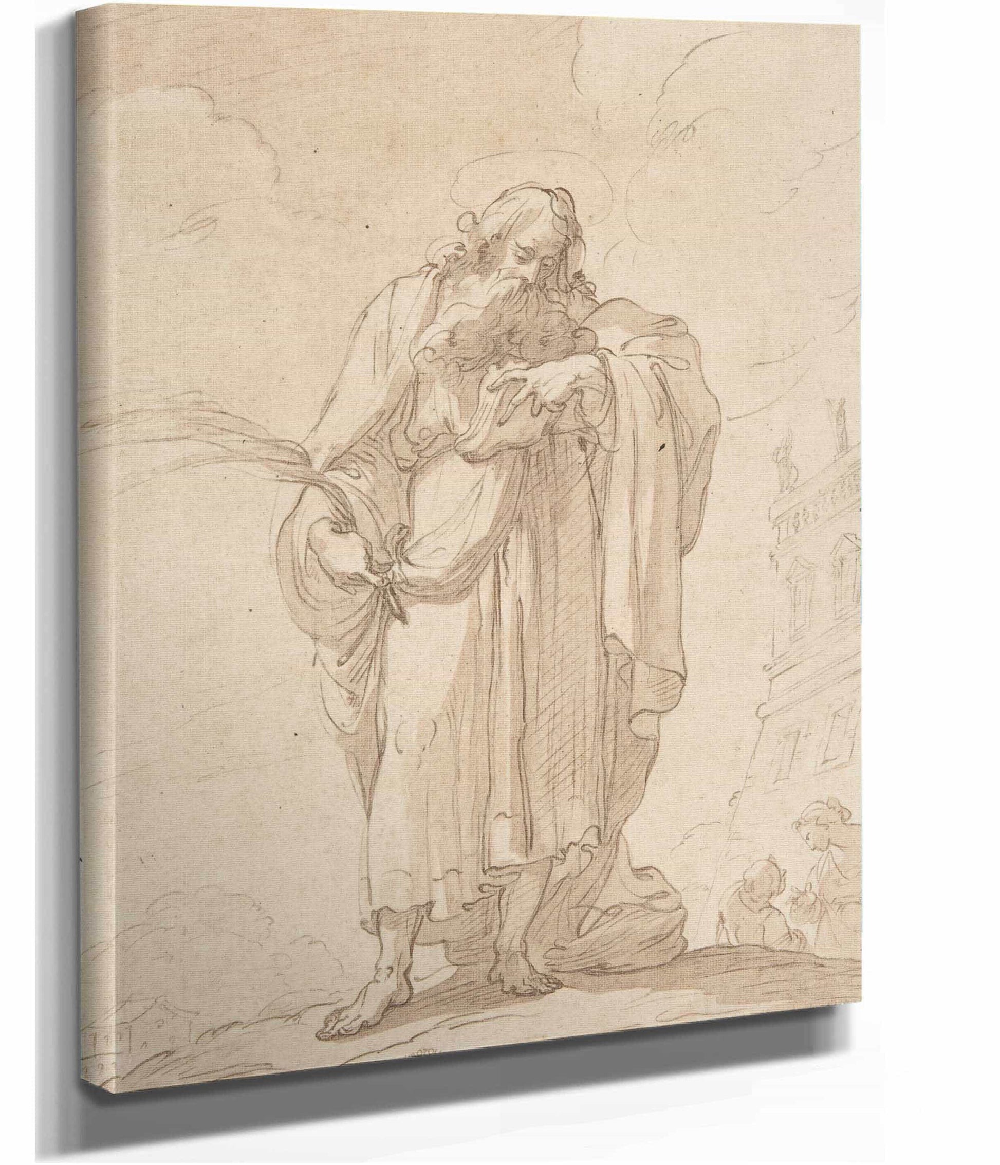 A Martyr Saint Reading   by Gaetano Gandolfi