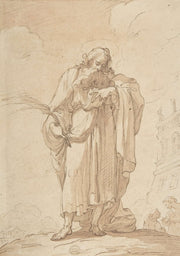 A Martyr Saint Reading   by Gaetano Gandolfi