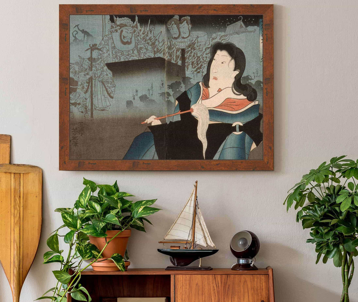 A Memorial Portrait Of Onoe Kikugoro Iv by Tsukioka Yoshitoshi