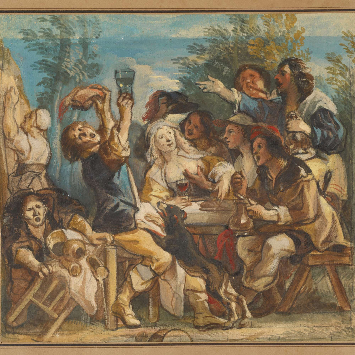 A Merry Company About by Jacob Jordaens