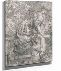 A Milkmaid Climbing A Stile by Thomas Gainsborough