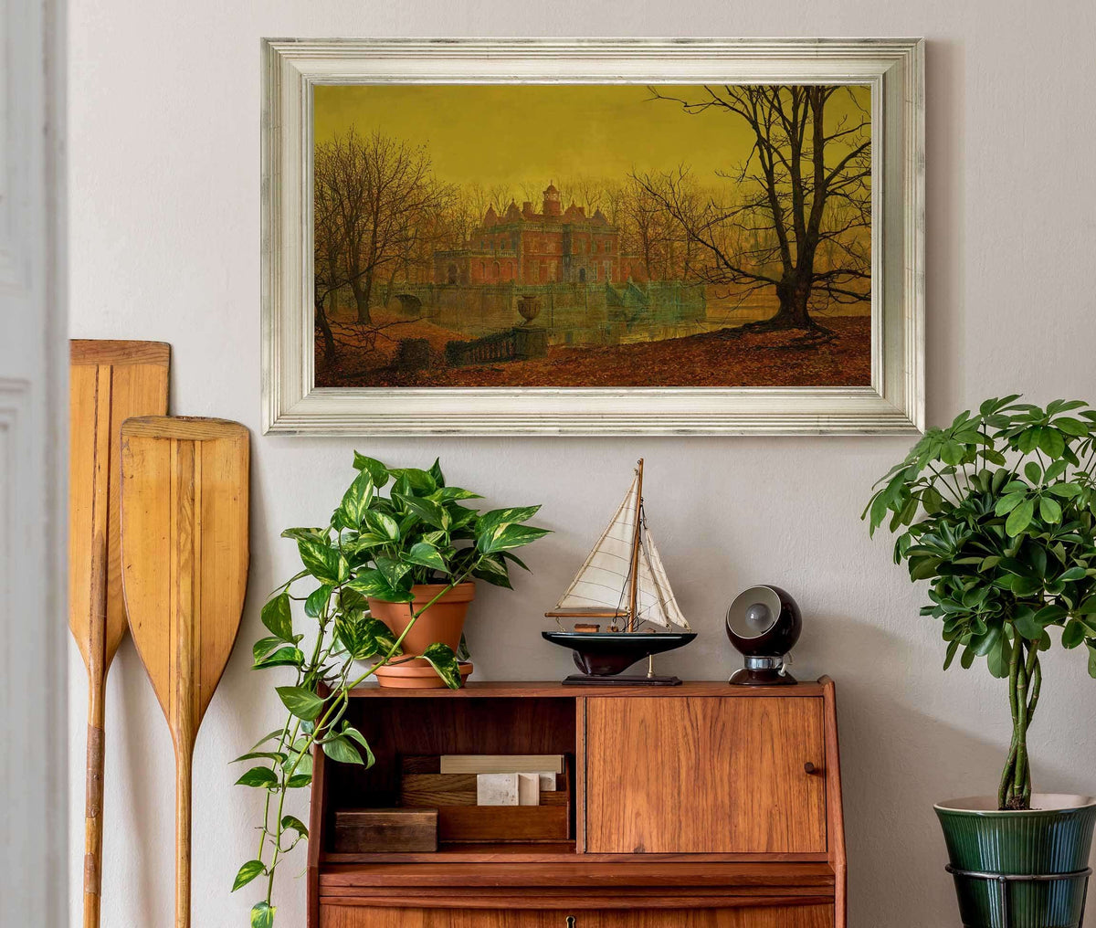 A Moated Yorkshire Home by John Atkinson Grimshaw