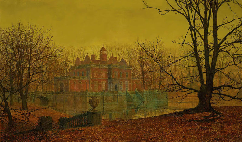 A Moated Yorkshire Home by John Atkinson Grimshaw
