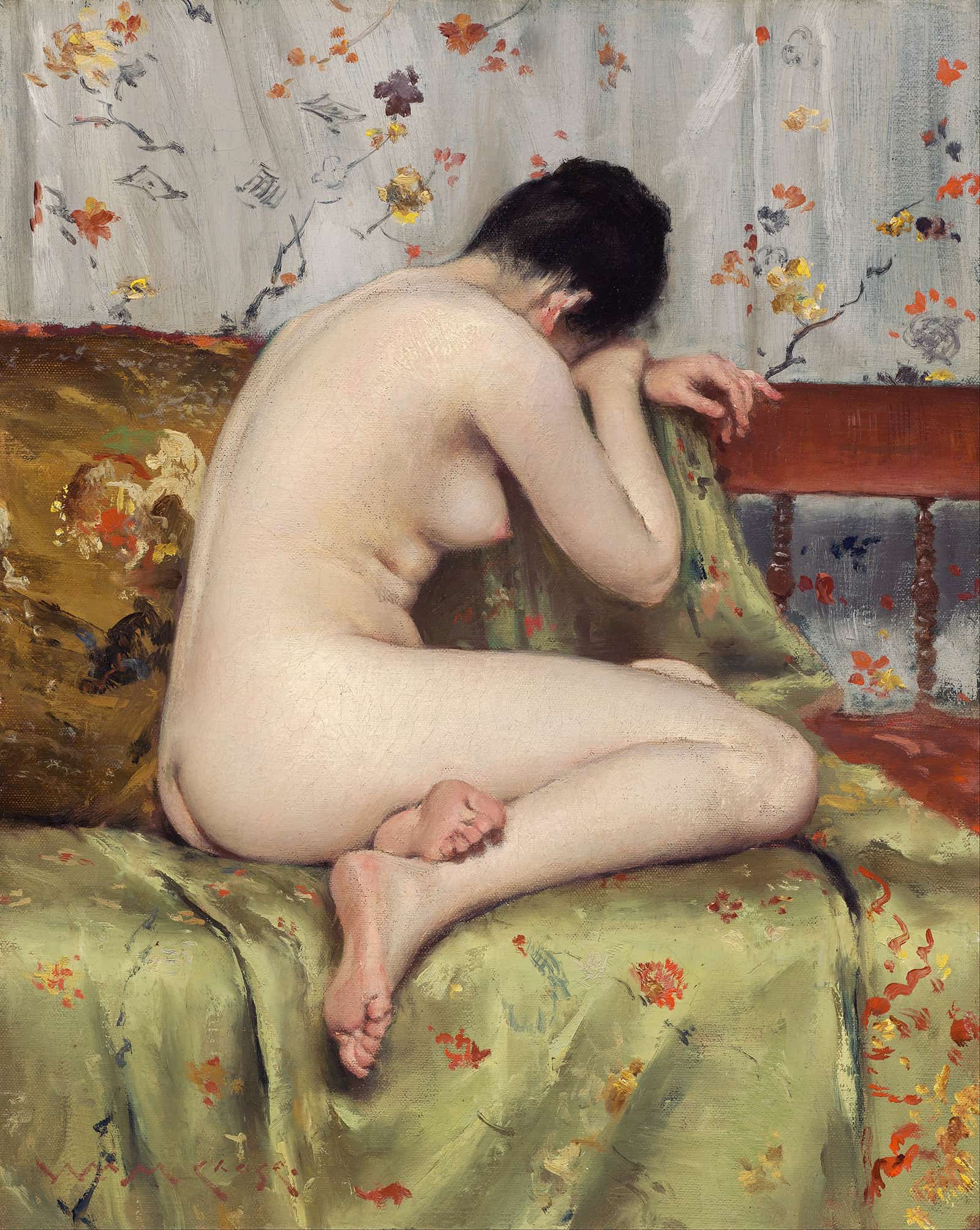 A Modern Magdalen About by William Merritt Chase