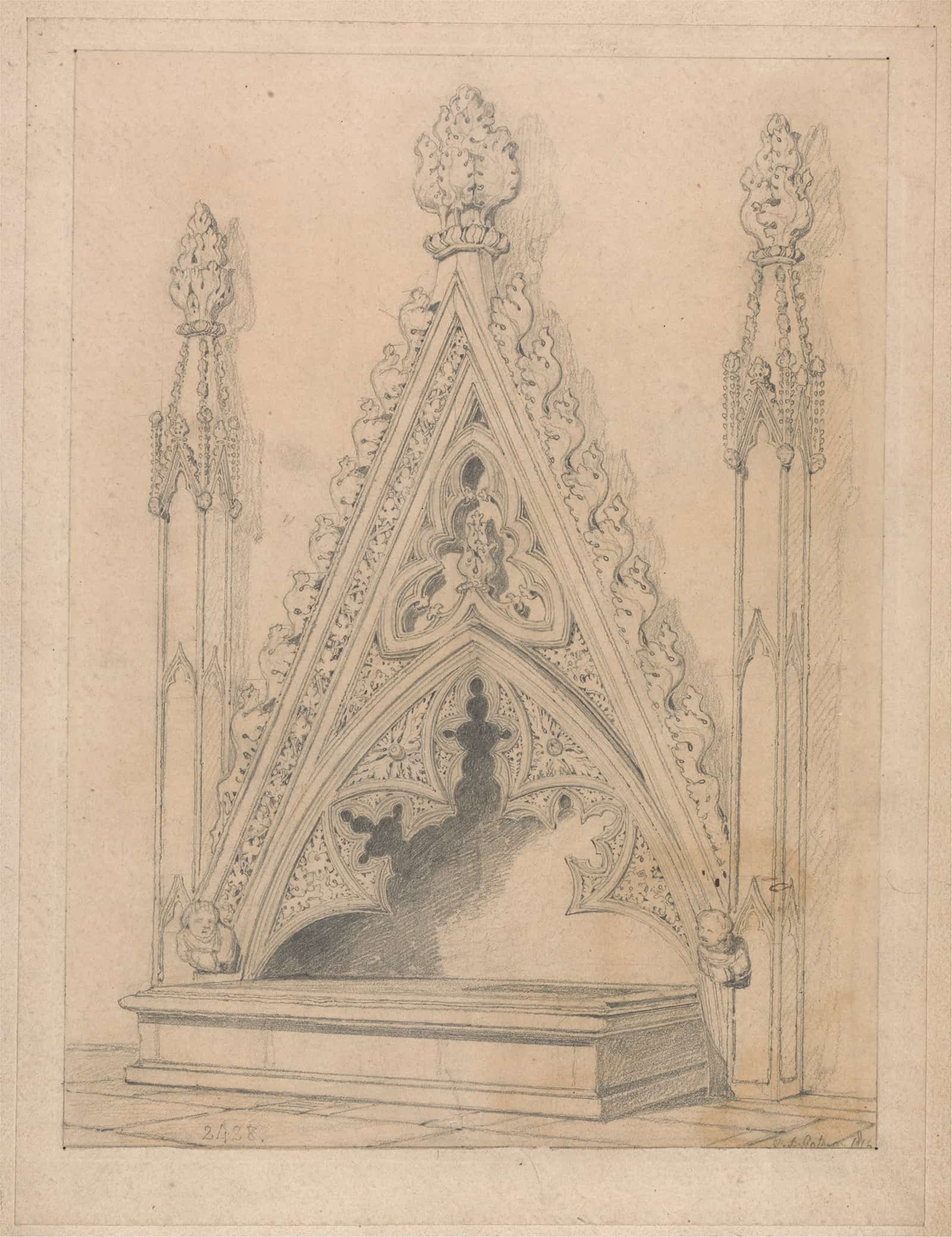 A Monument In Raveningham Church Norfolk by John Sell Cotman