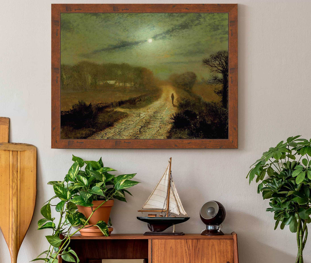 A Moonlit Landscape by John Atkinson Grimshaw