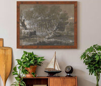 A Moonlit Landscape With Cattle By A Pool by Thomas Gainsborough