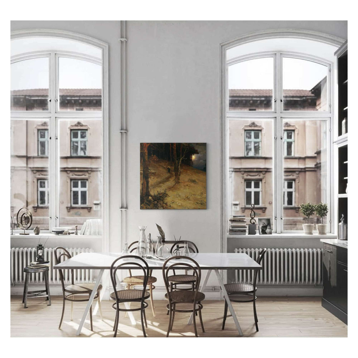 A Moonlit Night In The Forest by Julius Sergius Klever