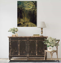 A Moonlit Street by John Atkinson Grimshaw