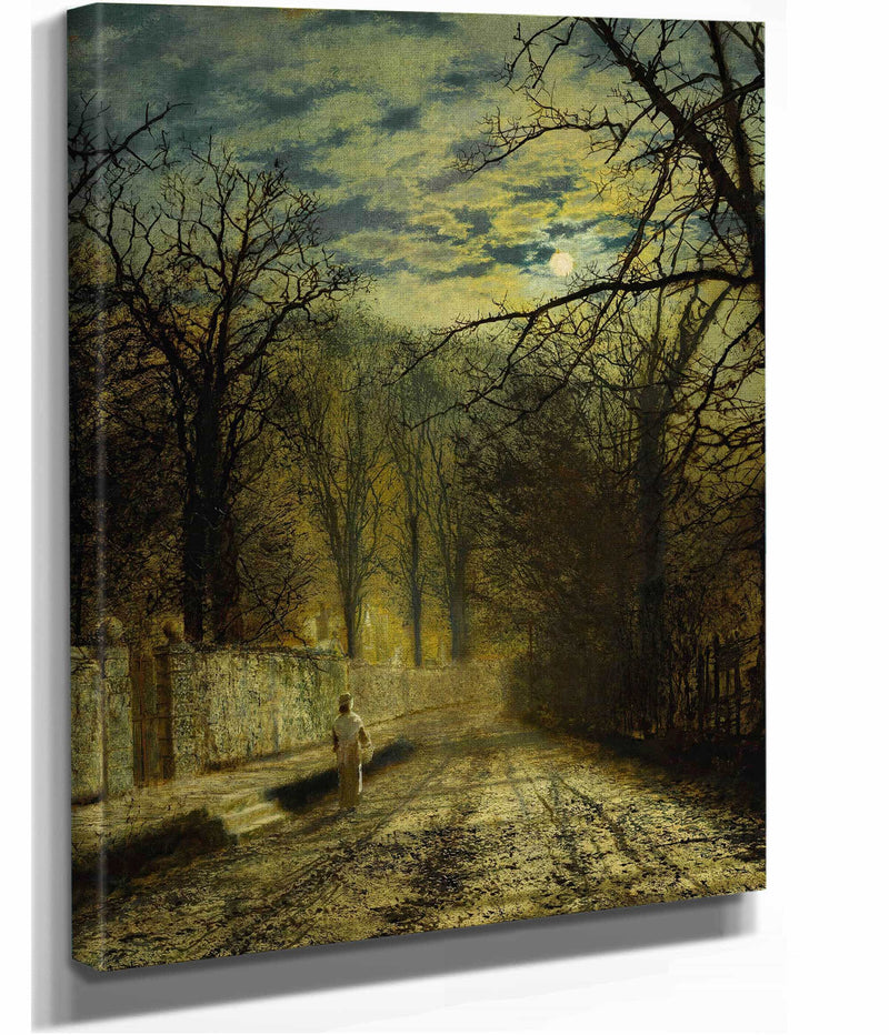 A Moonlit Street by John Atkinson Grimshaw