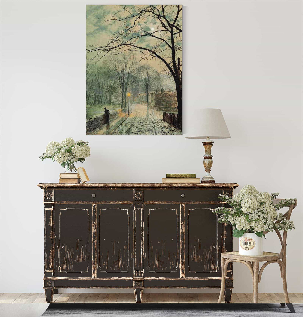 A Moonlit Stroll Bonchurch Isle Of Wight by John Atkinson Grimshaw