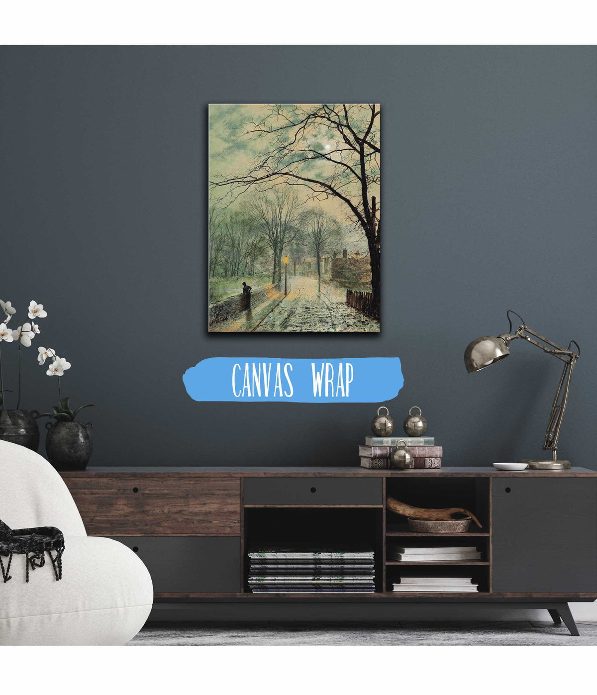 A Moonlit Stroll Bonchurch Isle Of Wight by John Atkinson Grimshaw