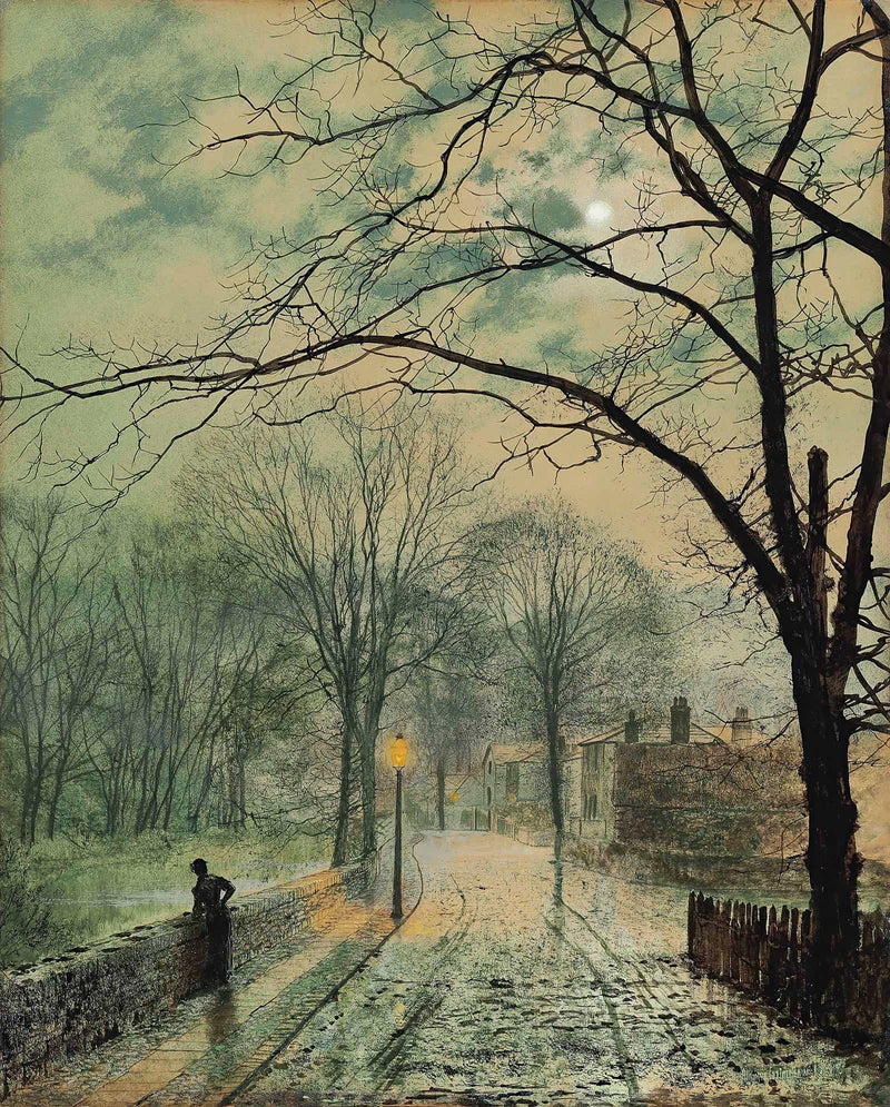 A Moonlit Stroll Bonchurch Isle Of Wight by John Atkinson Grimshaw