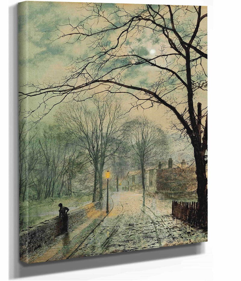 A Moonlit Stroll Bonchurch Isle Of Wight by John Atkinson Grimshaw