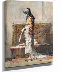 A Moroccan Woman In Traditional Dress by Mariano Fortuny Marsal