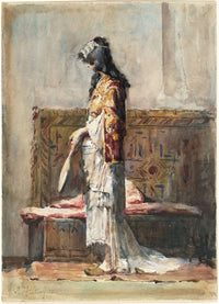 A Moroccan Woman In Traditional Dress by Mariano Fortuny Marsal