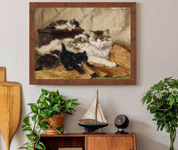 A Mother And Her Kittens by Henriette Ronner Knip