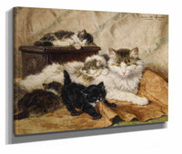A Mother And Her Kittens by Henriette Ronner Knip