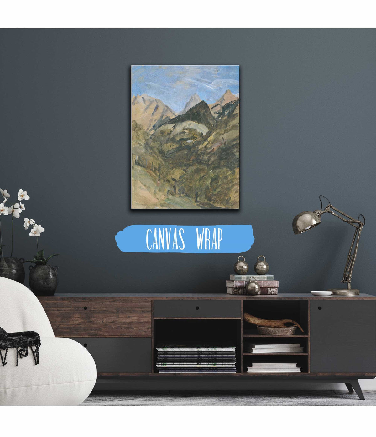 A Mountain View by Hercules Brabazon Brabazon