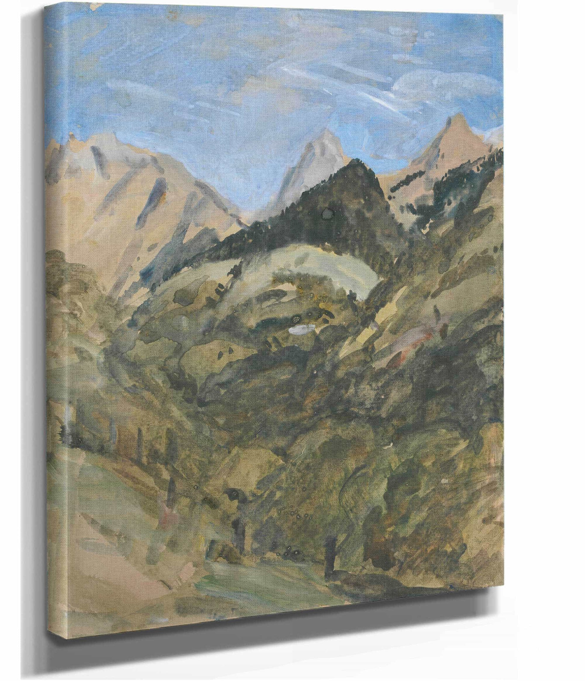 A Mountain View by Hercules Brabazon Brabazon