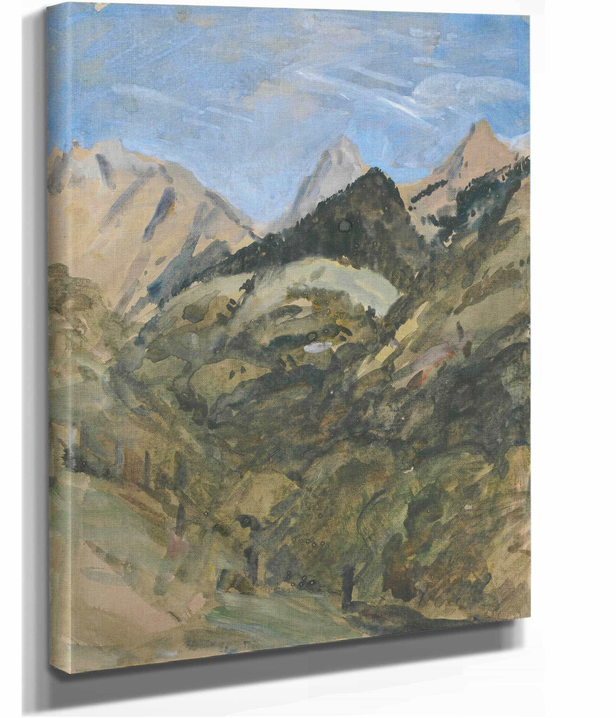 A Mountain View by Hercules Brabazon Brabazon