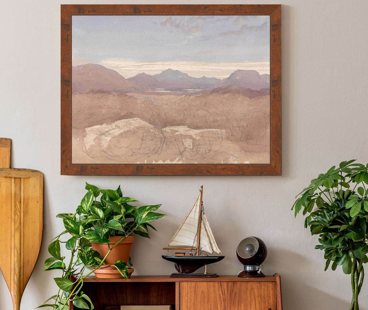 A Mountainous View North Wales S by David Cox