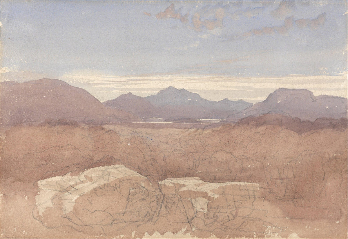A Mountainous View North Wales S by David Cox