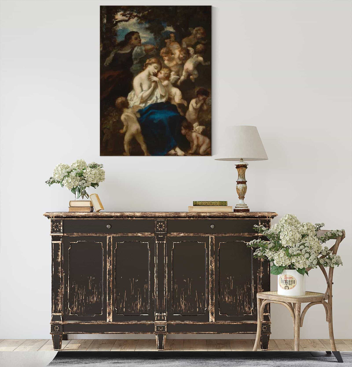 A Nymph With Cupids by Narcisse Virgile Diaz De La Pena