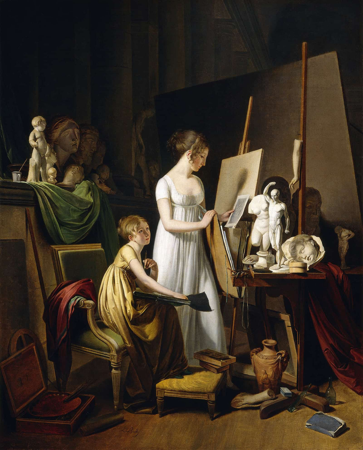A Painters Studio by Louis Leopold Boilly