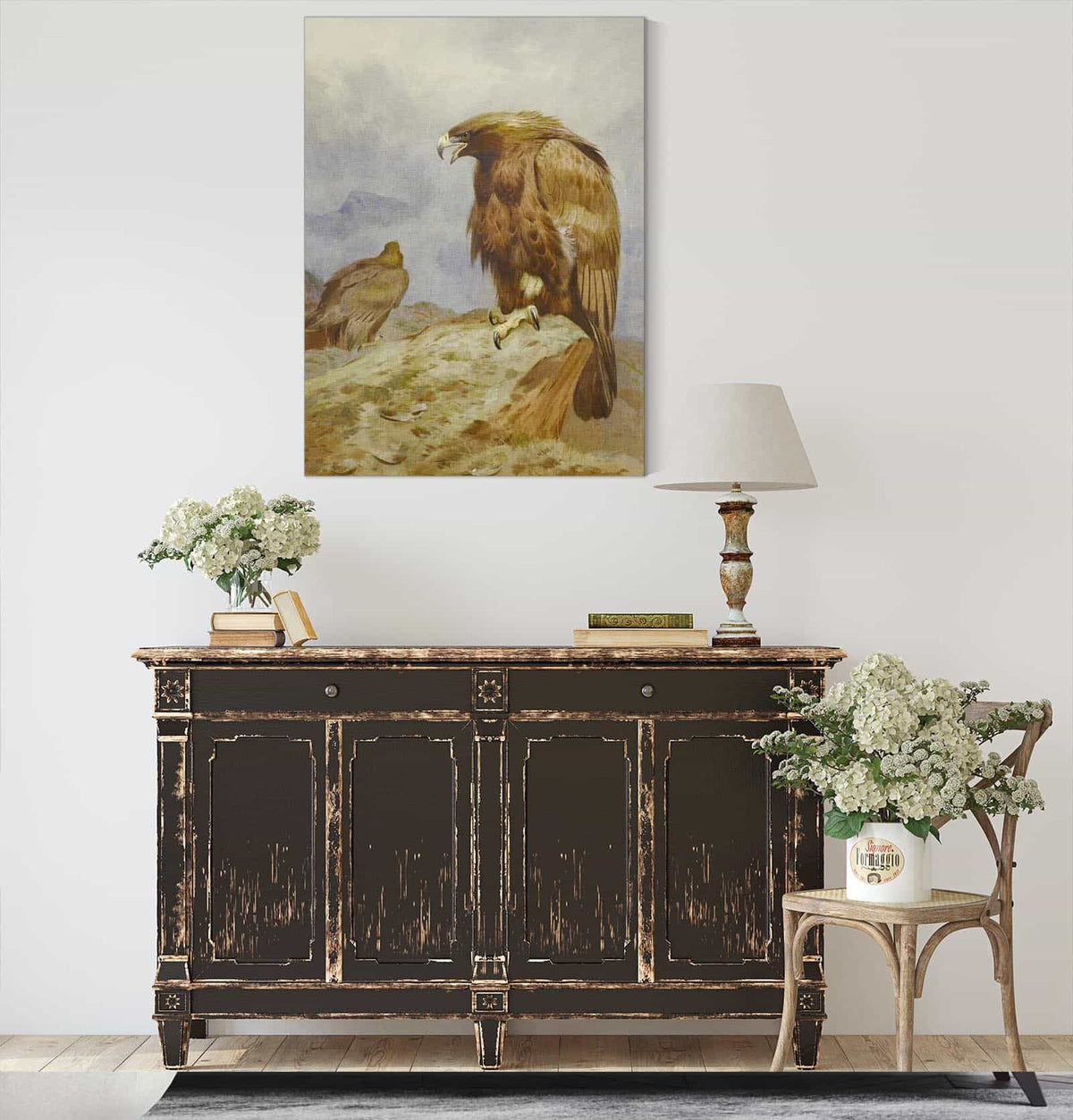 A Pair Of Golden Eagles by Archibald Thorburn