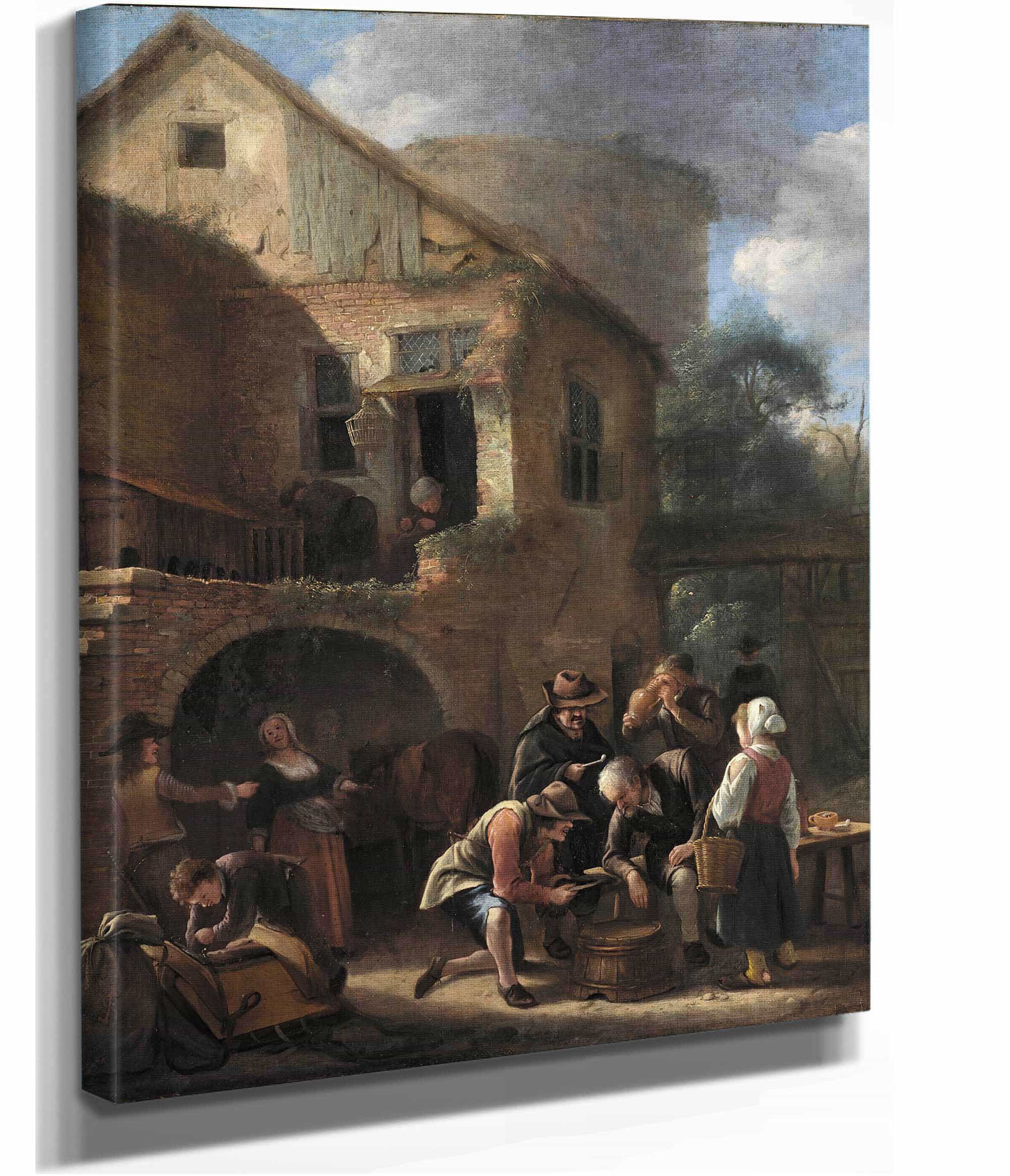 A Party Of Peasants Between And by Jan Steen