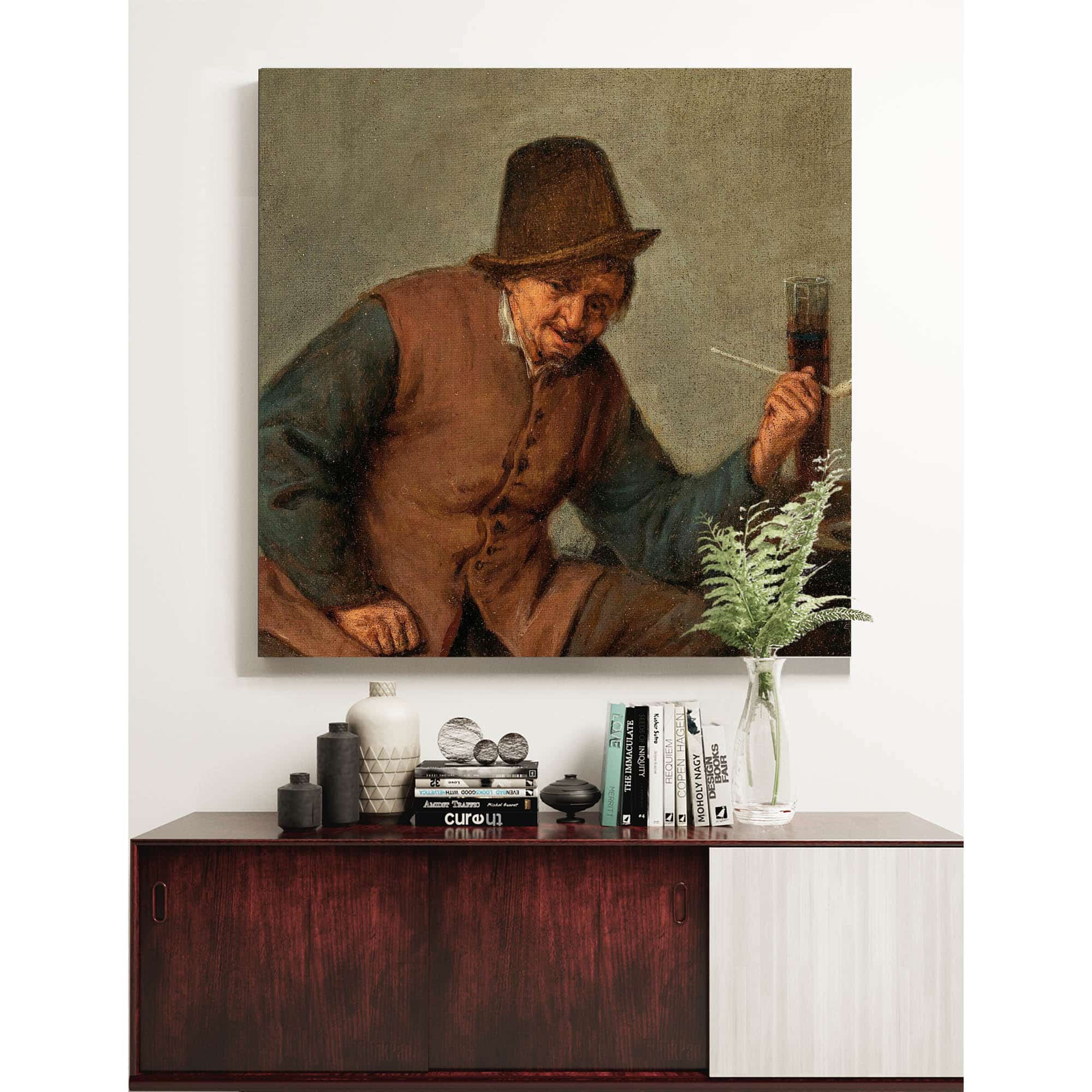 A Peasant Smoking by Adriaen Van Ostade