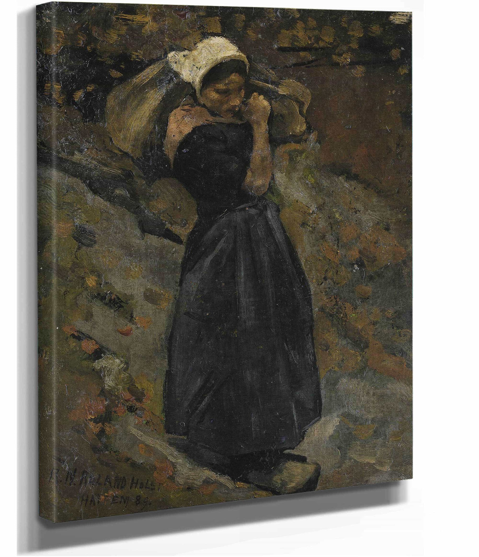 A Peasant Woman Carrying A Sack by Richard Nicolaus Roland Holst