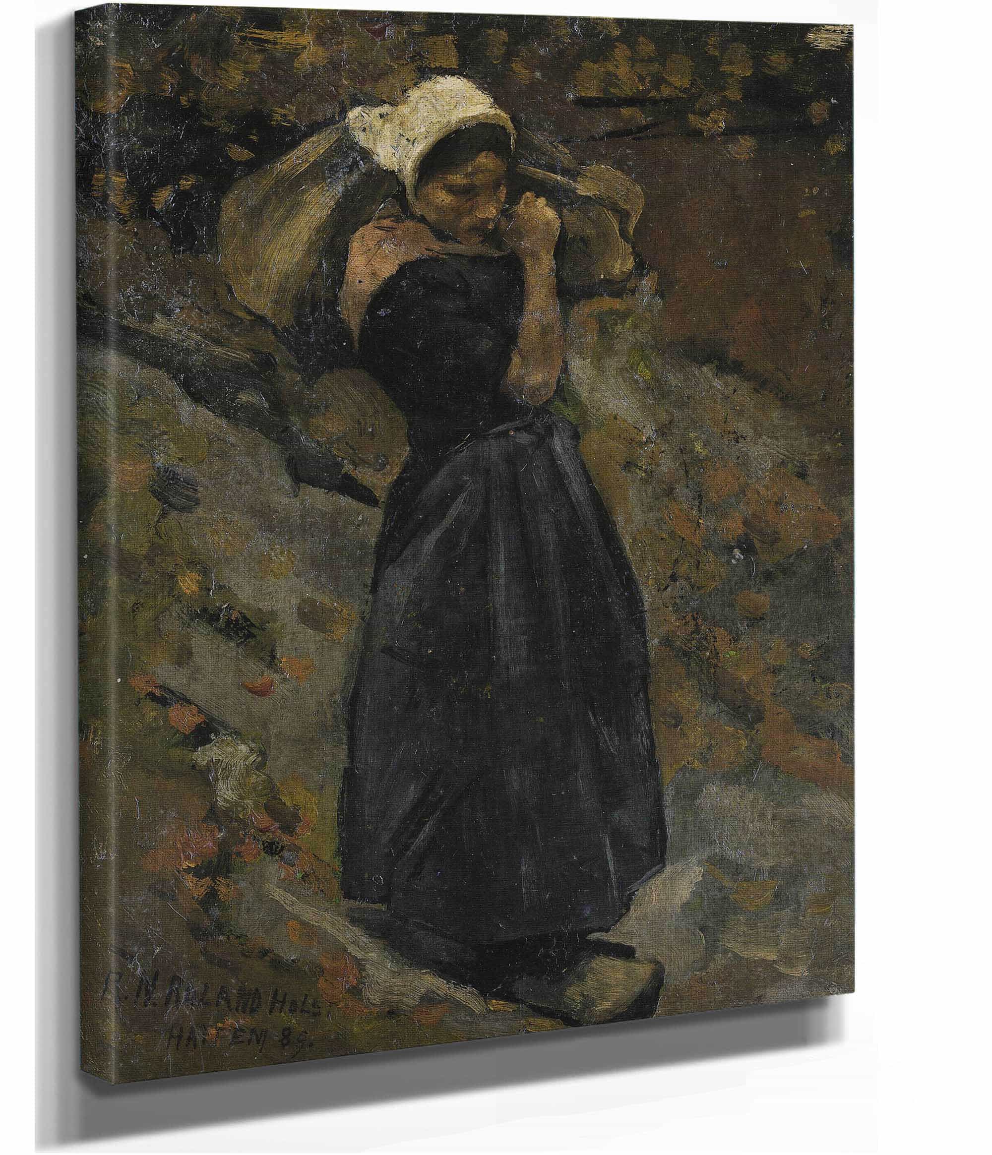 A Peasant Woman Carrying A Sack by Richard Nicolaus Roland Holst