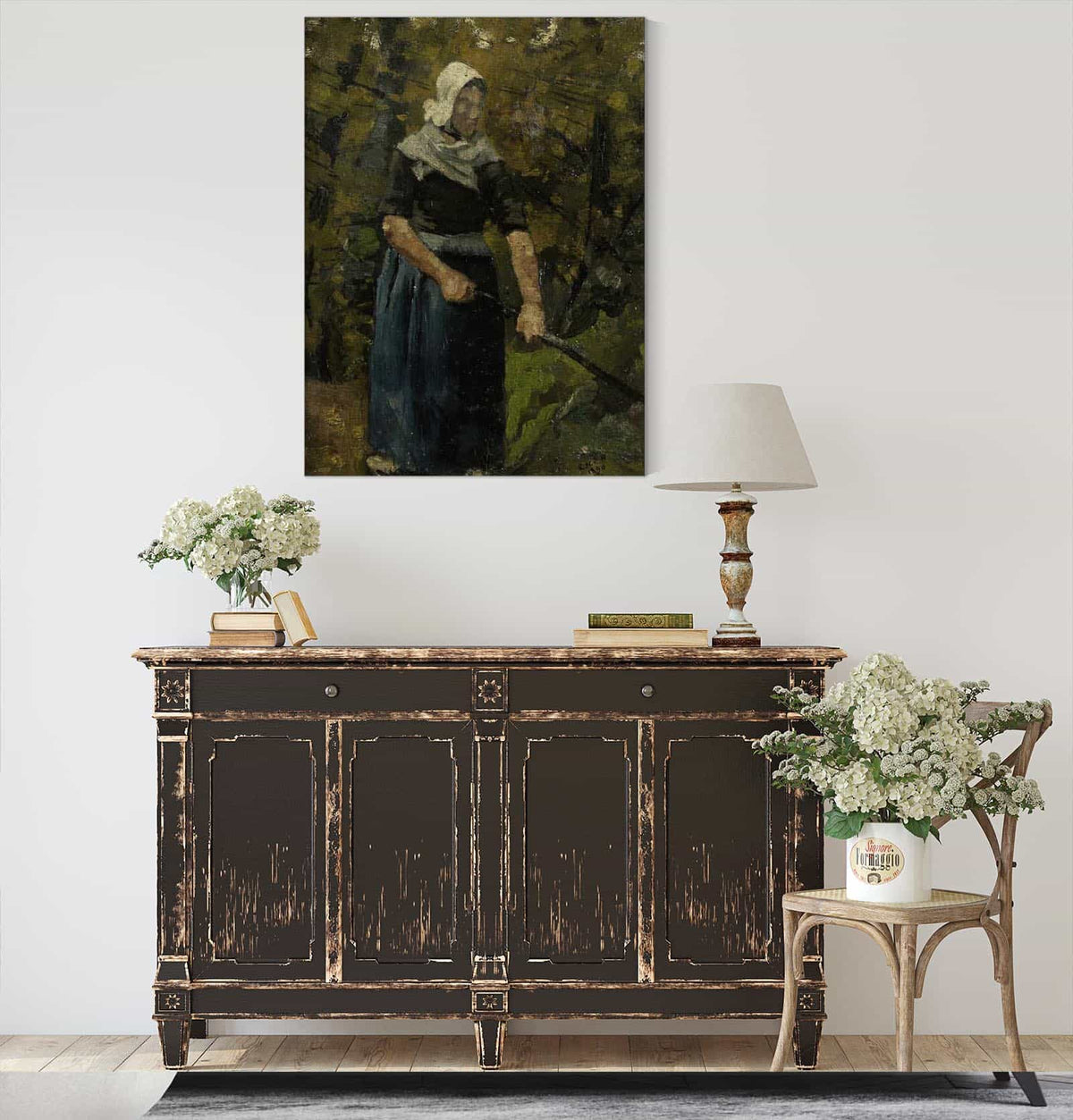 A Peasant Woman With A Stick by Richard Nicolaus Roland Holst