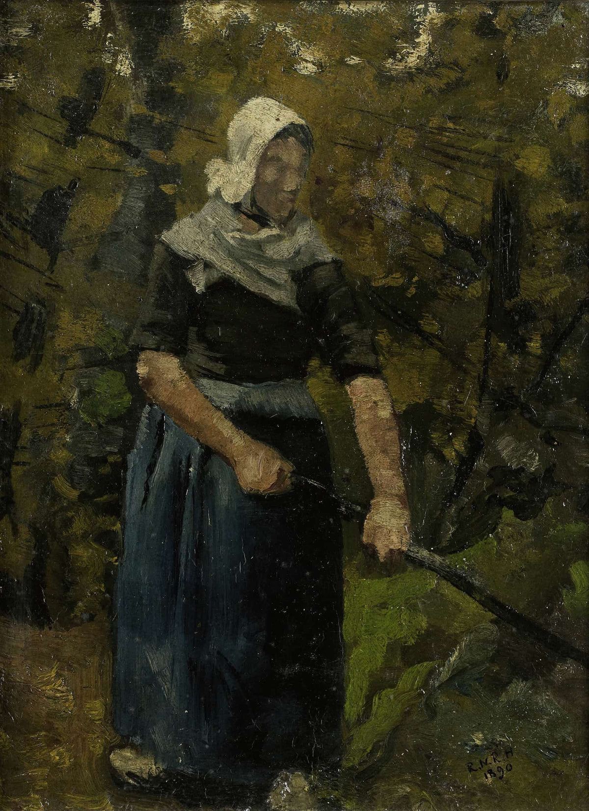A Peasant Woman With A Stick by Richard Nicolaus Roland Holst