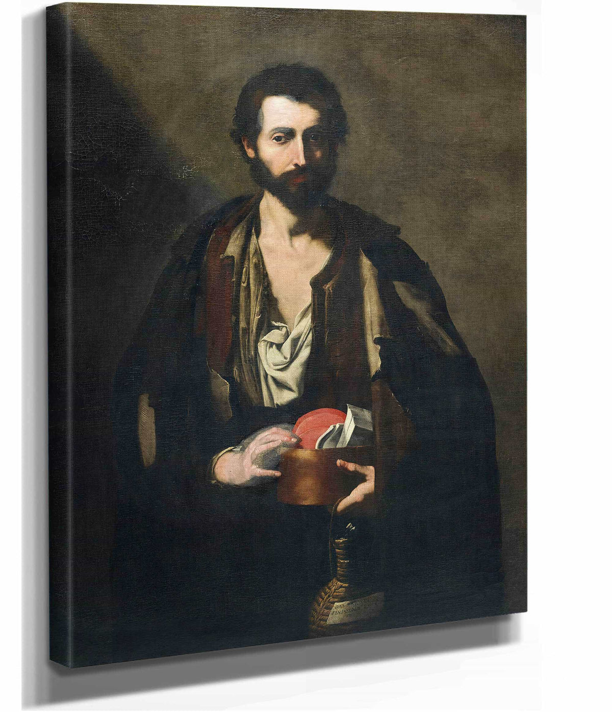 A Philosopher With A Wine Flask by Jusepe De Ribera